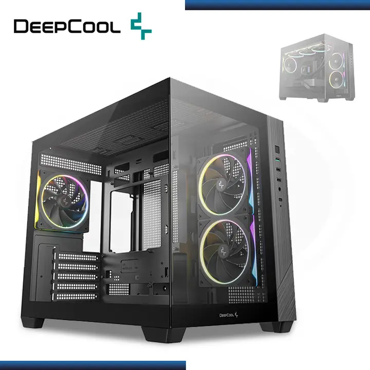 DEEPCOOL CG330 3F ARGB BLACK S/FUENTE VIDRIO TEMPLADO USB 3.0/USB 2.0 M-ATX PN:R-CG330-BKNGM3-G)