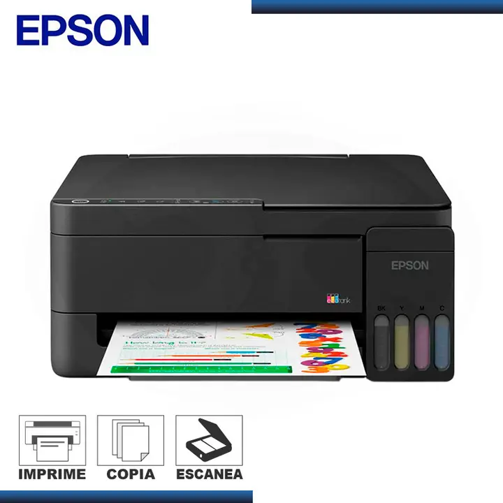 IMPRESORA EPSON ECOTANK L3350 MULTIFUNCIONAL WIFI/USB CON SISTEMA CONTINUO (PN:C11CL62301)