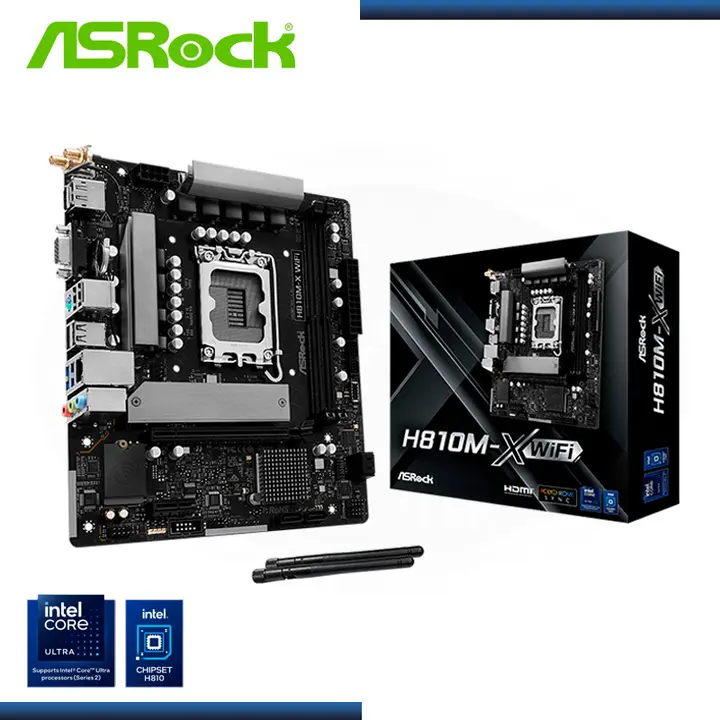 ASROCK H810M-X WIFI DDR5 LGA 1851 (PN:90-MXBS60-A0UAYAZ)