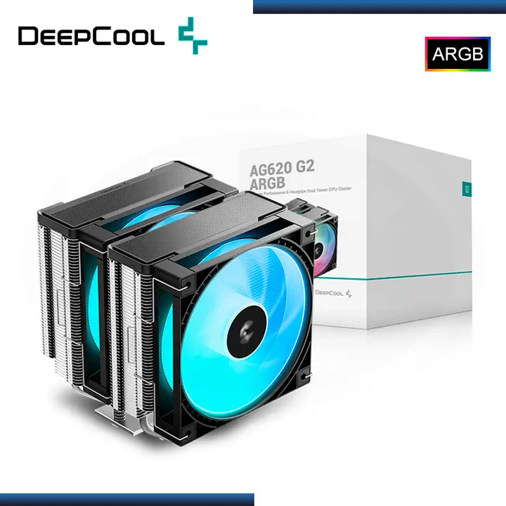 DEEPCOOL AG620 G2 ARGB BLACK REFRIGERACION AIRE AMD/INTEL (PN:R-AG620-BKAMMG2-G)
