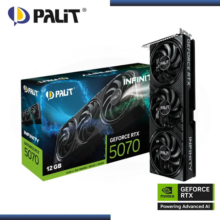 PALIT GEFORCE RTX 5070 12GB GDDR7 192BITS INFINITY 3 (PN:NE75070019K9-GB2050S)