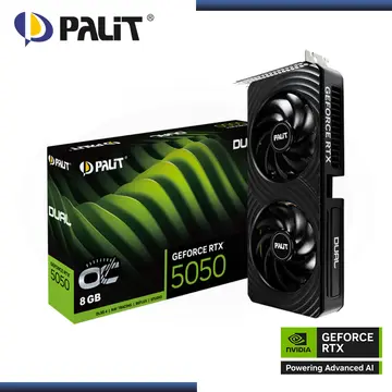 PALIT GEFORCE RTX 5050 8GB GDDR6 128BITS DUAL OC (PN:NE65050S19P1-GB2070D)