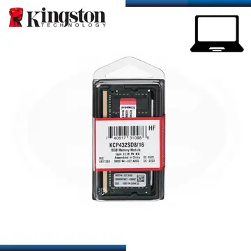 KINGSTON 16GB DDR4 KINGSTON KCP SODIMM BUS 3200MHz (PN:KCP432SD8/16 )
