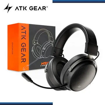 Atk Gear Neptune N9 Pro Black con Microfono CONEXIÓN Jack 3.5MM/WIRED USB-C/BLUETOOTH/WIRELESS