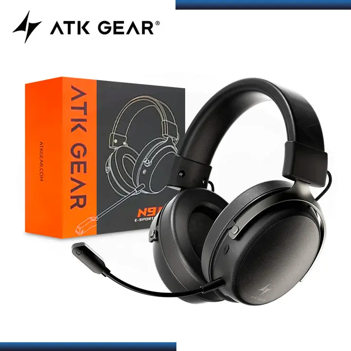 Atk Gear Neptune N9 Pro Black con Microfono CONEXIÓN Jack 3.5MM/WIRED USB-C/BLUETOOTH/WIRELESS