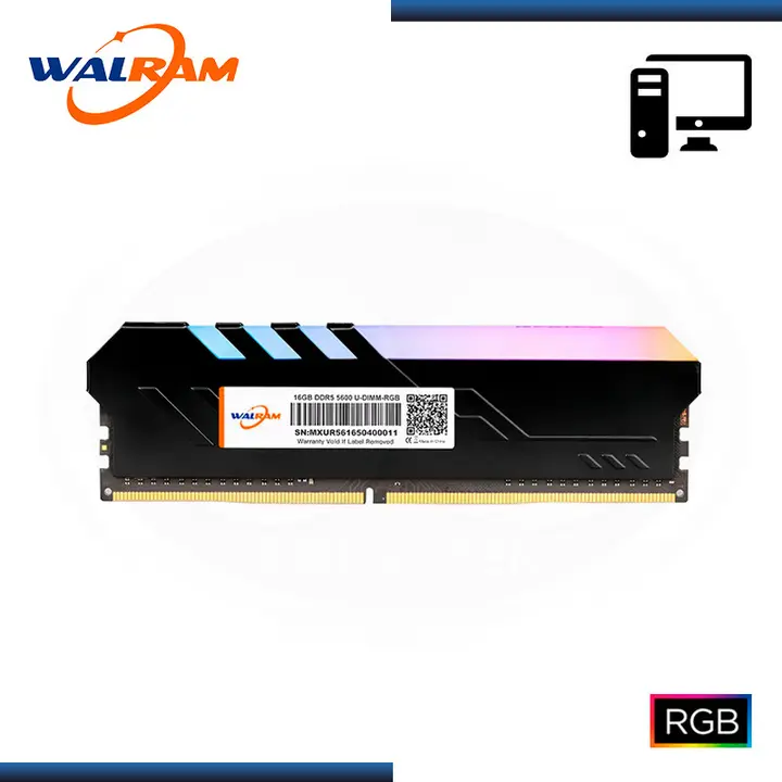 16GB DDR5 WALRAM RGB BLACK INTEL XMP BUS 5600MHZ