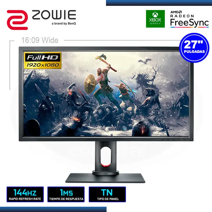 27" ZOWIE XL2731-B 1920x1080 HDMI DP DVI-DL 1MS/144Hz/XBOX SERIE X/FREESYNC (PN:9H.LHRLB.QPL)