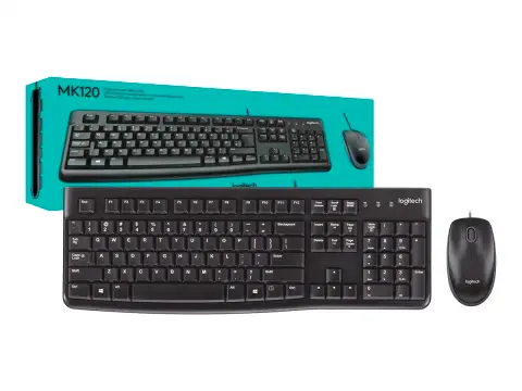 LOGITECH COMBO 2 EN UNO LOGITECH MK120 (920-004428) TECLADO, MOUSE, 1000 DPI.