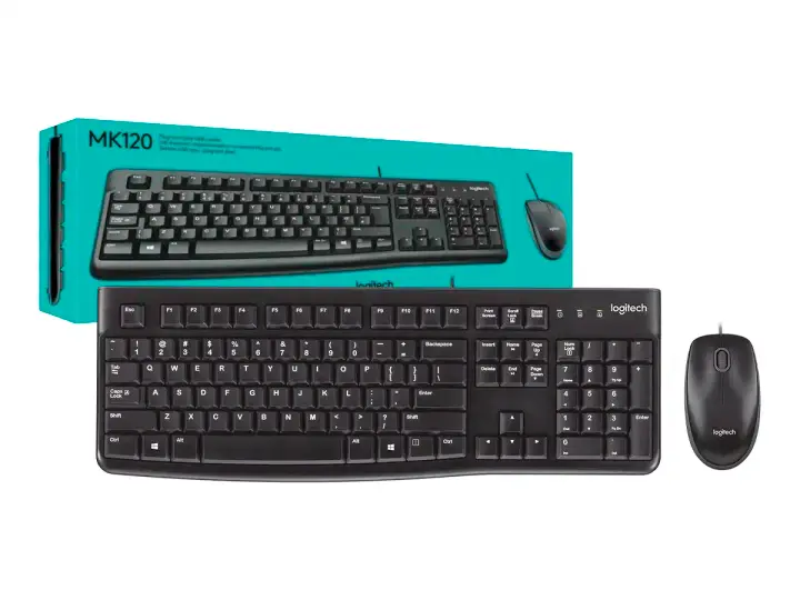 LOGITECH COMBO 2 EN UNO LOGITECH MK120 (920-004428) TECLADO, MOUSE, 1000 DPI.
