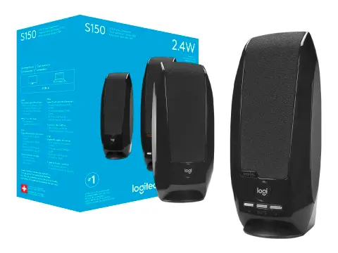 LOGITECH S150 1.2 WATTS (980-001004) INTERFAZ USB, LED, NEGRO
