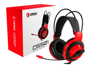 MSI GAMING DS501 (DS501) CON MICROFONO, INTERFAZ JACK 3.5 MM, NEGRO C/ ROJO