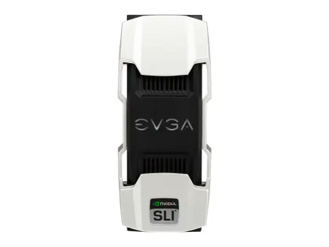 EVGA BRIDGE PUENTE VIAS CORTAS SLI V2, CONECTA 2 GPU, LOGOTIPO EVGA ILUMINADO, CUBIERTA DE ALUMINIO, COLOR GRIS / NEGRO (100-2W-0024-LR)