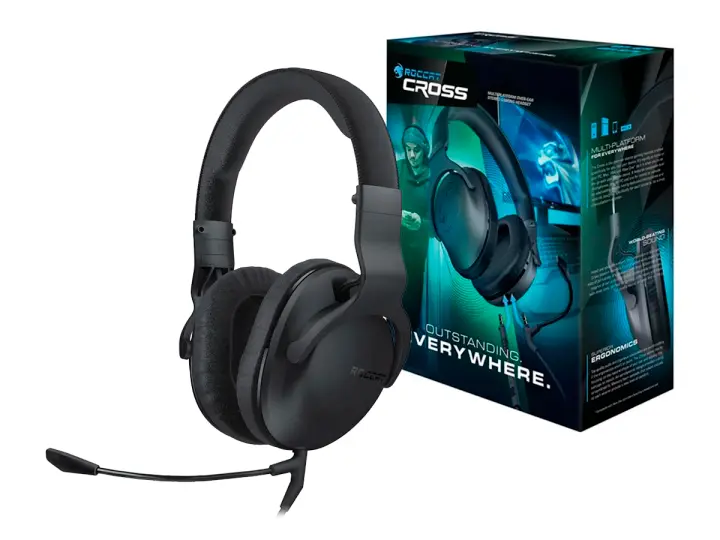 ROCCAT CROSS GAMING (ROC-14-510) CON MICROFONO, INTERFAZ JACK 3.5 MM, NEGRO