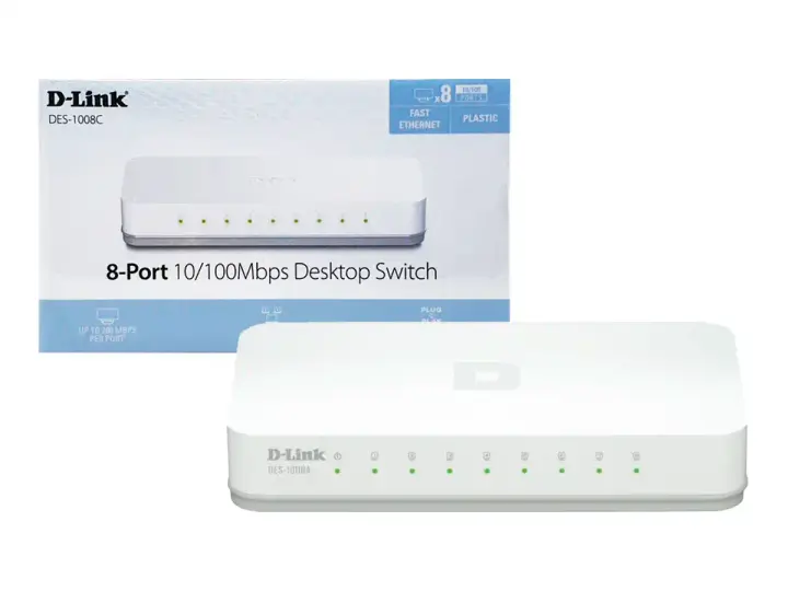 SWITCH D-LINK 8 PUERTOS ( DES-1008C ) 10/100 MBPS