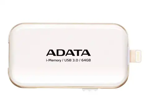 ADATA 64GB AUE710 (AUE710-64G-CWH) USB 3.0, DISPOSITIVO DE ALMACENAMIENTO, BLANCO