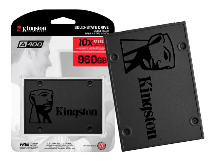 KINGSTON UNIDAD DE ALMACENAMIENTO SSD SATA 2.5 KINGSTON 960GB A400 (SA400S37/960G) 500MB/S