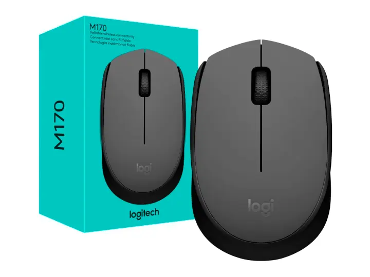 LOGITECH INALAMBRICO LOGITECH M170 (910-004940) HASTA 1000 DPI, RECEPTOR USB, 3 BOTONES, NEGRO
