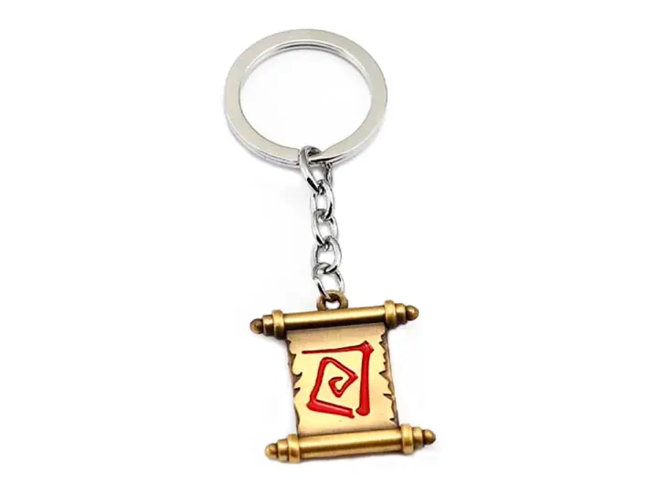 LLAVERO DOTA MAGIC SCROLL, COLOR BRONZE, FORMA DE PERGAMINO, 2 MOD (MAGIC SCROLL)