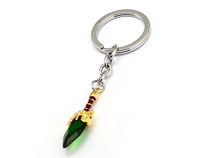 LLAVERO DOTA AGHANIM´S SCEPTER LUJOSO, FORMA DE ESPADA DORADA, 2 MOD (AGHANIM´S SCEPTER GREEN)