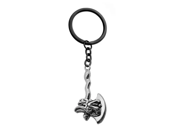 LLAVERO DOTA DRAGON AXE SILVER, COLOR PLATA, COM EMPUÑADURA EN FORMA DE SERPIENTE 2 MOD ( DRAGON AXE SILVER )