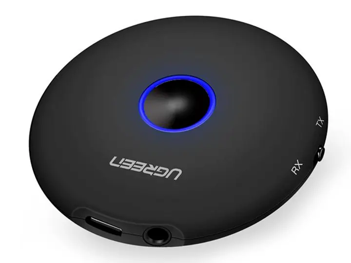 ADAPTADOR DE AUDIO BLUETOOTH 4.2, DE PUERTO TIPO C HEMBRA -- A -- PUERTO JACK 3.5MM HEMBRA, UGREEN, COLOR NEGRO (6957303847624)