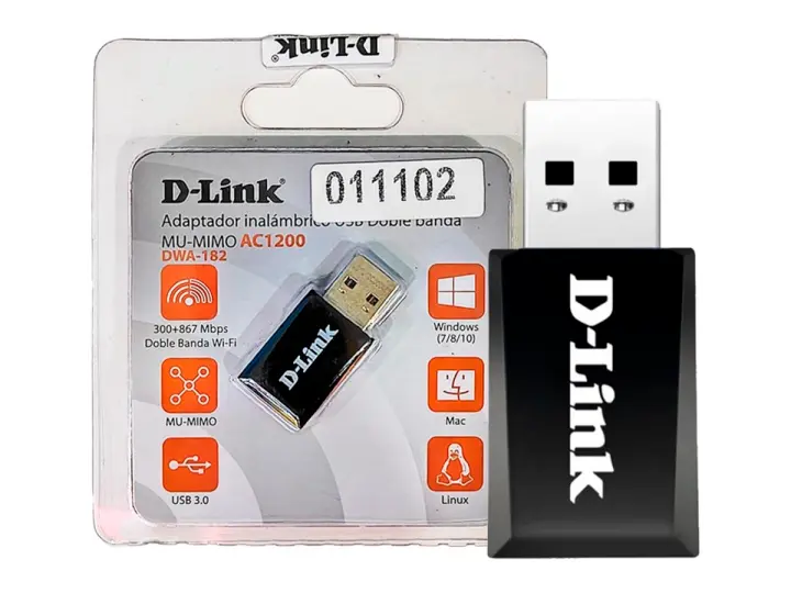 USB INALAMBRICO D-LINK MU-MIMO AC1200 ( DWA-182 )