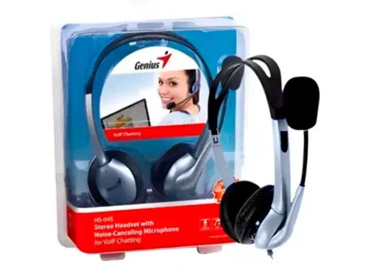 GENIUS HS-04S (31710025100) NOISE CANCELLING, CON MICROFONO, AZUL