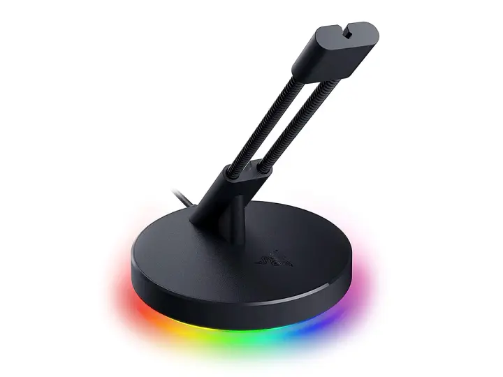 RAZER ORGANIZADOR DE CABLES PARA MOUSE RAZER BUNGEE V3 CHROMA (RC21-01520100-R3U1) LED RGB, DIMENSIONES 3.55 X 4.83 X 4.74 PULGADAS, NEGRO