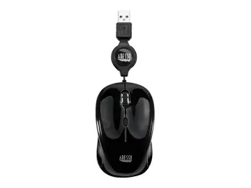MINI ADESSO IMOUSE S8B (IMOUSE S8B) HASTA 1200 DPI, 3 BOTONES, RETRACTIL, NEGRO