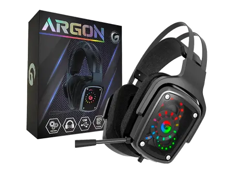 GAMBYTE ARGON GAMING 7.1 (GI-ARGON-MR) CON MICROFONO, INTERFAZ USB, RGB, NEGRO