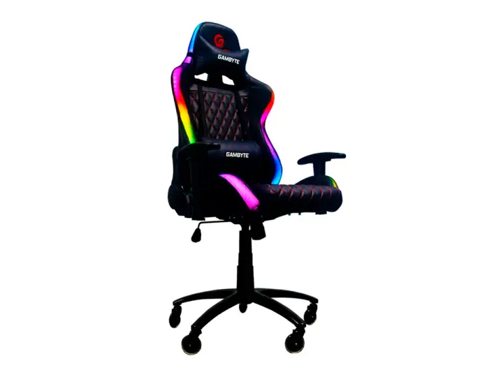 SILLA GAMBYTE PREMIUM ( GI-RGBCHBL-RU ) GAMING | NEGRO | LED -RGB