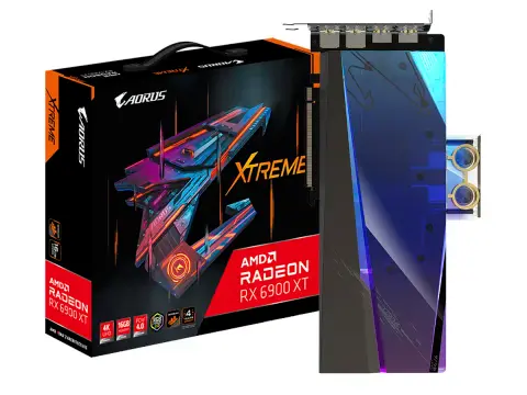 GIGABYTE RX 6900 XT XTREME WATERFORCE 16GB GDDR6 (GV-R69XTAORUSX-WB-16) RADEON 256 BITS