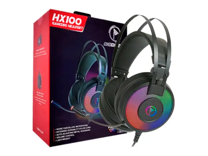 CHECKPOINT HX100 GAMING (CP-HS-1001) CON MICROFONO, RGB, NEGRO