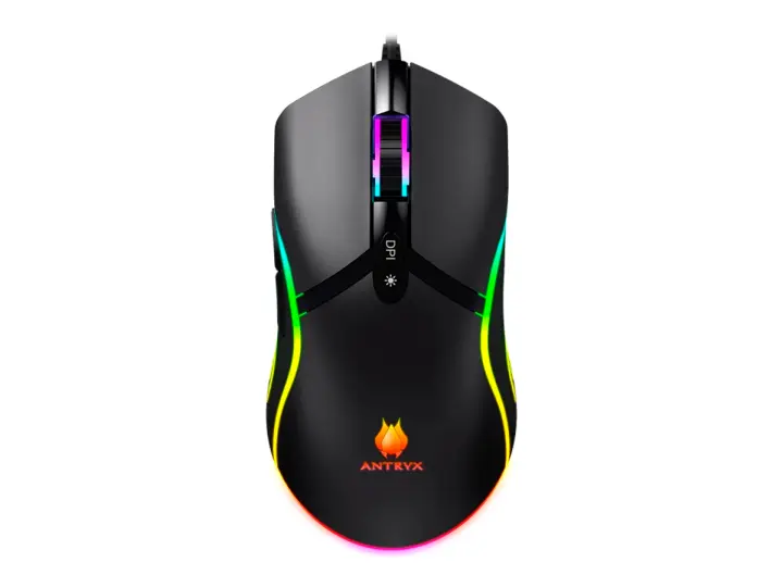 ANTRYX CHROME STORM M670 GAMING (AGM-M670K) HASTA 4200 DPI, 7 BOTONES, RGB, NEGRO