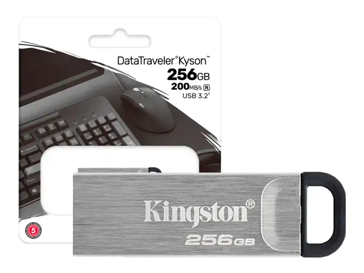 KINGSTON 256GB DATATRAVELER KYSON (DTKN/256GB), USB 3.2 DISPOSITIVO DE ALMACENAMIENTO, METAL