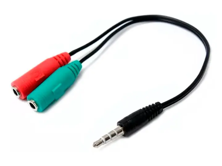 ADAPTADOR DE AUDIO PUERTO DOS JACK HEMBRA -- A -- PUERTO UN JACK MACHO 3.5 MM PUERTO JACK MACHO 3.5MM, GENERICO (ADATADADOR-M3.5MM-A2)