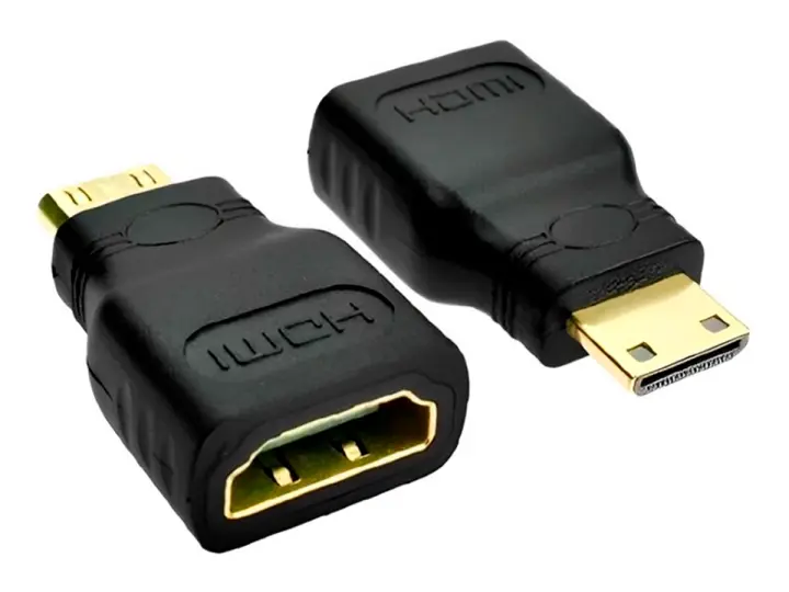 ADAPTADOR GENERICO, 1 PUERTO HDMI HEMBRA A 1 PUERTO MINI HDMI MACHO, COLOR NEGRO (HDMI -A MINI HDMI)