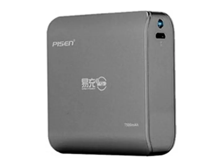 BATERIA PISEN EASY POWERBANK PORTABLE, PUERTO USB, PUERTO MICRO USB, BATERIA 7500MAH, COLOR GRIS (TS-D049)