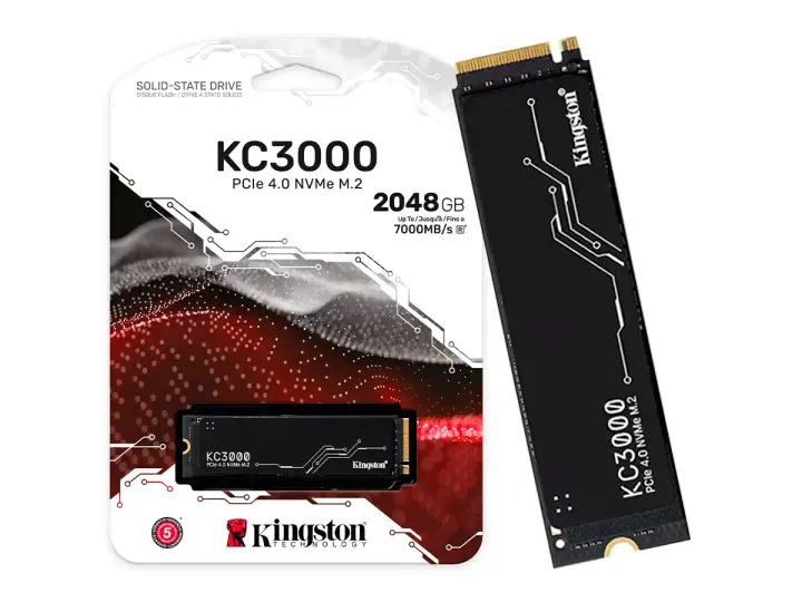 KINGSTON UNIDAD DE ALMACENAMIENTO SSD M.2 PCIE KINGSTON 2048GB NVME KC3000, 2280 (SKC3000D/2048G) 7000MB/S