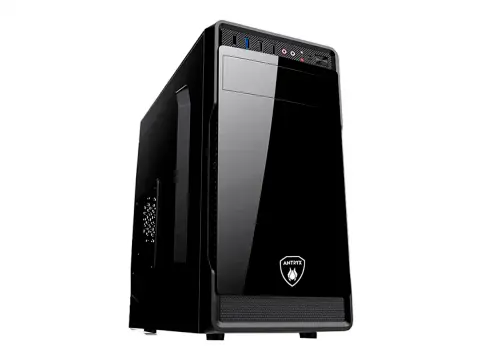 ANTRYX ELEGANT 530M FUENTE 350W (AC-E530M-350CP) 1 VENTILADOR, NEGRO