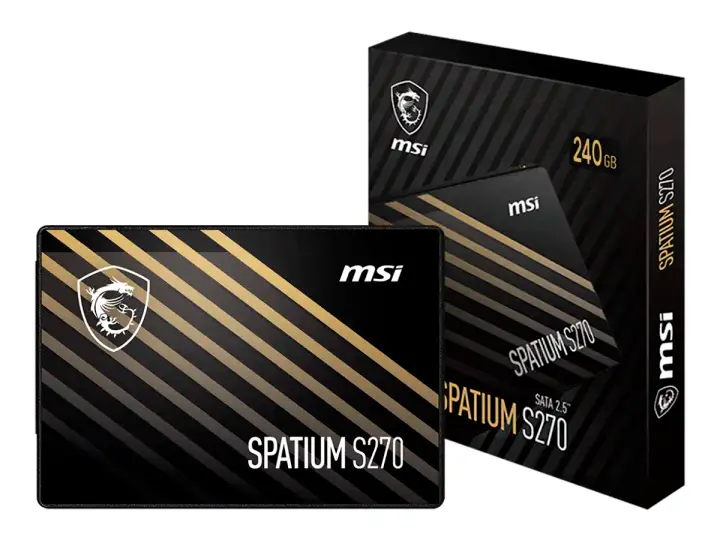 MSI UNIDAD DE ALMACENAMIENTO SSD SATA 2.5 MSI 240GB SPATIUM S270 (MSI SPATIUM S270) 500MB/S