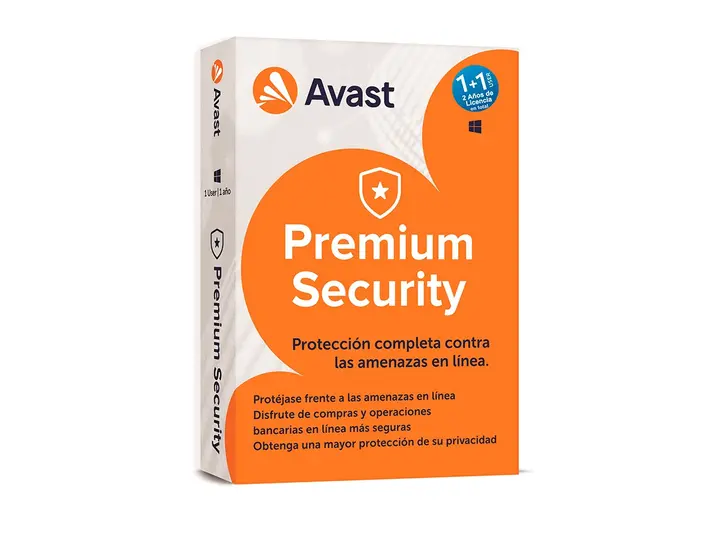 ANTIVIRUS AVAST PREMIUM SECURITY ( 7153211 ) ( 1+1 PC) 2 PCS | 12 MESES