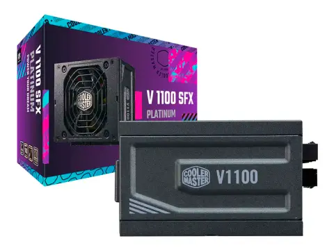 COOLER MASTER MINI COOLER MASTER 1100W V1100 SFX (MPZ-B001-SFAP-BUS) SFX, 80 PLUS PLATINUM, MODULAR, NEGRO