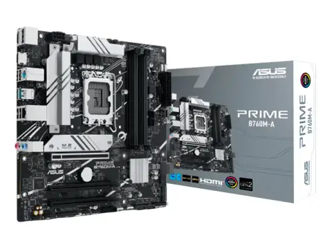 ASUS B760M-A PRIME (90MB1EK0-M0AAY0) SOCKET LGA 1700, RAM DDR5 BUSS 7200OC MHZ, 13VA, 12VA GEN