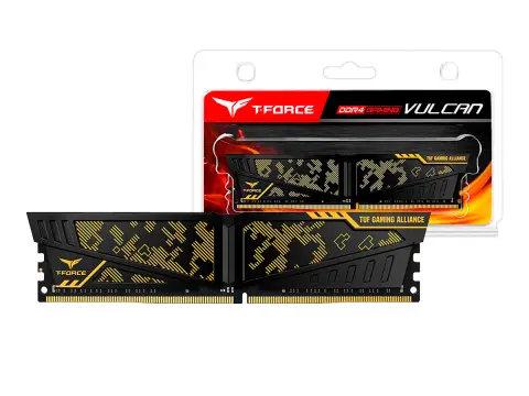 TEAM TEAMGROUP DDR4 8GB VULCAN TUF (TLTYD48G3200HC16C01) 3200 MHZ, YELLOW - BLACK