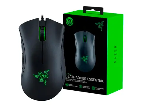 RAZER DEATHADDER ESSENTIAL (RZ01-03850100-R3M1) HASTA 6400 DPI, 5 BOTONES PROGRAMABLES, NEGRO