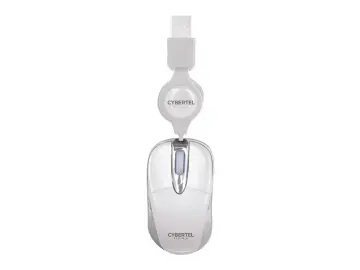 CYBERTEL SPUTNIK CYB M204W (CYB M204W) HASTA 1000 DPI, 3 BOTONES, RETRACTIL, BLANCO