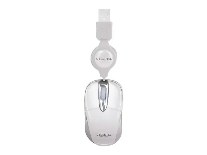 CYBERTEL SPUTNIK CYB M204W (CYB M204W) HASTA 1000 DPI, 3 BOTONES, RETRACTIL, BLANCO