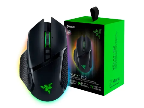 RAZER INALAMBRICO RAZER BASILISK V3 PRO GAMING (RZ01-04620100-R3U1) HASTA 30.000 DPI, 11 BOTONES, RGB