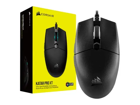 CORSAIR KATAR PRO XT (CH-930C111-NA) 18.000 DPI, 6 BOTONES PROGRAMABLES, RGB, NEGRO
